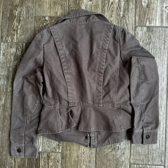 2/$18 SALE! Ann Taylor Loft Jacket Womens Western Utility 6P Gray Flap Pockets - Picture 8 of 8